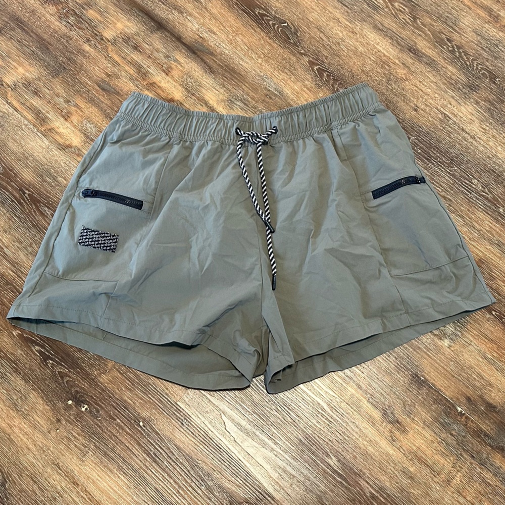 Athletic Drawstring Olive Green Women's Shorts